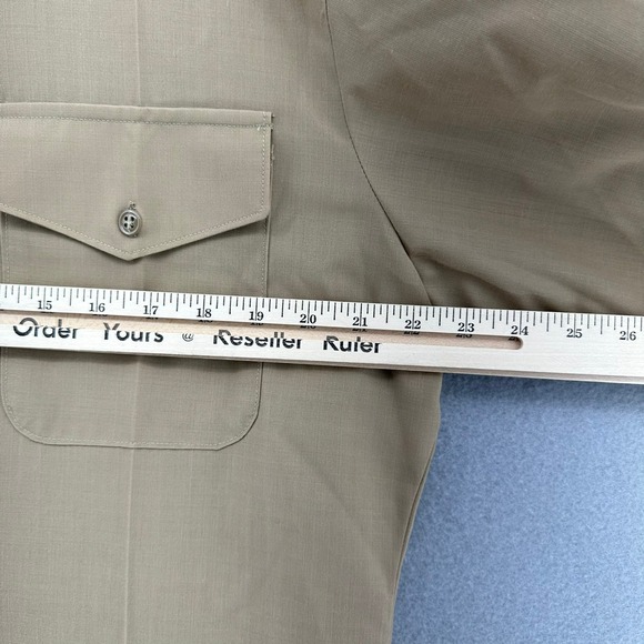 USMC Military Uniform Shirt Wool Blend Long Sleeve Khaki + Tie DSCP Skillcraft - Picture 8 of 9